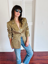 Load image into Gallery viewer, Vintage Sophie Sitbon Gold Lace Blazer