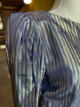 Load image into Gallery viewer, Vintage Gold Lamé Wrap Dress