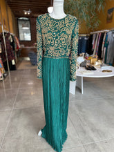 Load image into Gallery viewer, George F. Couture Beaded Plissé Gown