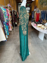 Load image into Gallery viewer, George F. Couture Beaded Plissé Gown