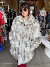 Load image into Gallery viewer, Vintage Silver Persian Lamb Fur Coat
