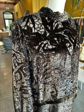Load image into Gallery viewer, Vintage Velvet Metallic Burnout Dress