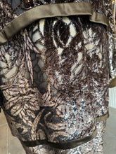 Load image into Gallery viewer, Vintage Velvet Metallic Burnout Dress