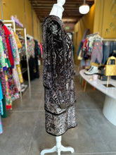 Load image into Gallery viewer, Vintage Velvet Metallic Burnout Dress