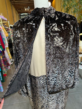 Load image into Gallery viewer, Vintage Velvet Metallic Burnout Dress