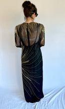 Load image into Gallery viewer, Vintage Black Tie Beaded Dress