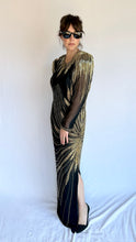Load image into Gallery viewer, Vintage Black Tie Beaded Dress