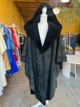 Load image into Gallery viewer, Aegean Designs Suede Shearling Cape
