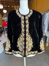 Load image into Gallery viewer, Vintage Velvet and Beaded Jacket
