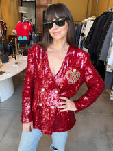 Load image into Gallery viewer, Modi Sequin Silk Blazer
