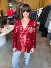 Load image into Gallery viewer, Modi Sequin Silk Blazer
