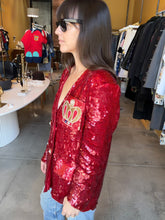 Load image into Gallery viewer, Modi Sequin Silk Blazer
