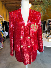 Load image into Gallery viewer, Modi Sequin Silk Blazer
