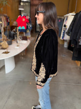 Load image into Gallery viewer, Vintage Velvet and Beaded Jacket
