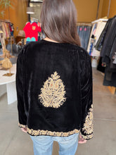 Load image into Gallery viewer, Vintage Velvet and Beaded Jacket
