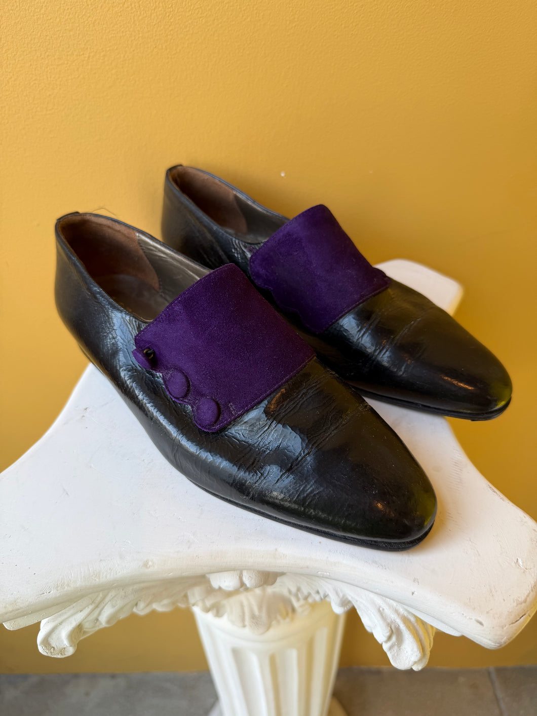 Italian Patent and Velvet Loafers