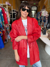 Load image into Gallery viewer, Red Leather Jacket
