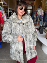 Load image into Gallery viewer, Vintage Silver Persian Lamb Fur Coat
